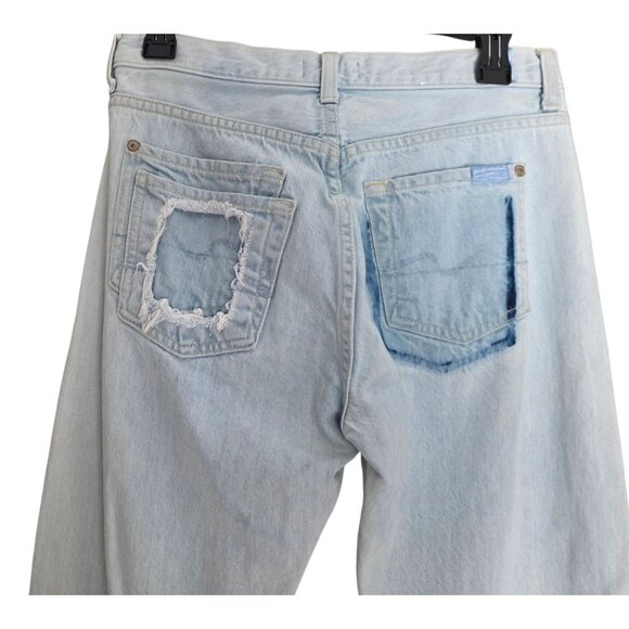 Women's - 7 For All Mankind Low Straight Leg Jeans, Size 25 - Picture 9 of 9